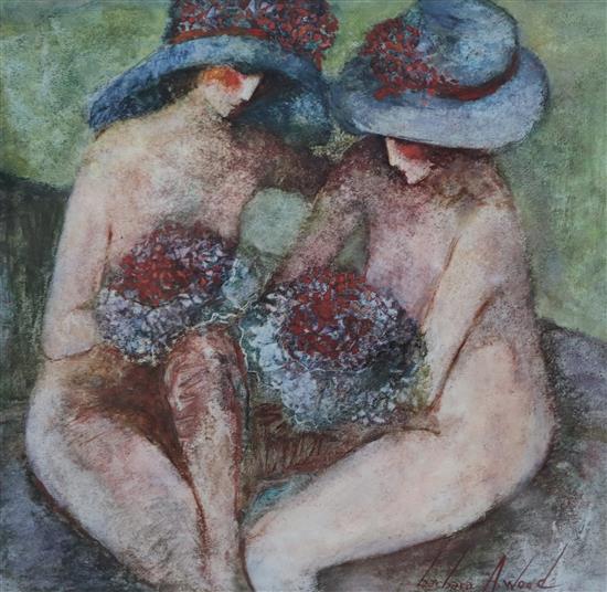 Two Barbara A. Wood limited edition prints, nude ladies